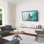 Supporto a Muro per TV LED LCD 19-37'' Inclinabile 3 Snodi Bicolor Bianco Nero