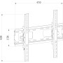 Supporto a Muro per TV LED LCD 23-55'' Inclinabile Nero