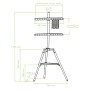 Supporto a Pavimento Cavalletto Tripod per TV LCD/LED/Plasma 32-65'' con Mensola