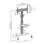 Supporto a Pavimento con Mensola Trolley TV LCD/LED 32-65''