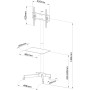 Supporto a Pavimento con Mensola Trolley TV LCD/LED/Plasma 23''-55''