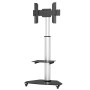 Supporto a Pavimento con Mensola Trolley TV LCD/LED/Plasma 37-70'' Silver