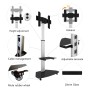Supporto a Pavimento con Mensola Trolley TV LCD/LED/Plasma 37-70'' Silver