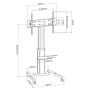 Supporto a Pavimento con una Mensola Trolley TV LCD/LED/Plasma 50-92''