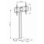 Supporto a Pavimento in Alluminio per TV LCD/LED/Plasma 32-70''