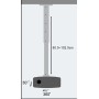 Supporto a Soffitto per Proiettori Estensione 60-102 cm Silver