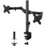 Supporto da Scrivania per 2 Monitor 13-27'' Affiancati con Morsetto