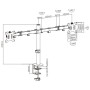 Supporto da Scrivania per 2 Monitor 13-32'' a Morsetto