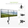 Supporto da scrivania per 3 Monitor 13-24'' con morsetto