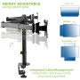 Supporto da scrivania per 3 Monitor 13-24'' con morsetto