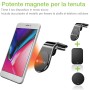 Supporto Magnetico da Auto per Smartphone con Due Placche Metalliche Universali