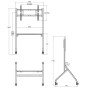 Supporto Mobile da Pavimento Multifunzione per TV LCD/LED/Plasma 55-86'' Bianco