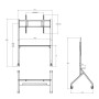 Supporto Mobile da Pavimento Multifunzione per TV LCD/LED/Plasma 65-100'' Nero