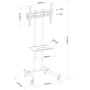 Supporto mobile da pavimento per TV LED/LCD 32-70'' con mensola