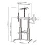 Supporto mobile da pavimento per TV Ultra larghe 60-100''