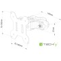 Supporto per fissaggio su palo per monitor 13-30''