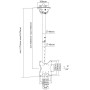 Supporto Telescopico a Soffitto fino a 1,6m per TV LED LCD 23-42''