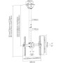 Supporto Telescopico Universale a Soffitto per TV LED LCD 32-55''