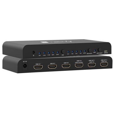 Switch HDMI 2.0 4x1 4K@60Hz con Splitter Audio eARC/ARC per Soundbar
