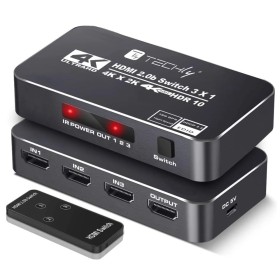 Switch HDMI 2.0b 3in 1out 4K HDR HDCP2.2 con Telecomando