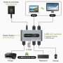 Switch KVM USB 3.0 per 2 PC in 4 out
