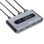 Switch KVM USB 3.0 per 2 PC in 4 out