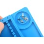 Tappeto da Saldatura e Riparazione Antistatico Antiscivolo Magnetico 45 x 30 cm in Silicone Blu