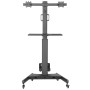 Trolley da Pavimento con Mensola e Porta PC per 2 TV LCD/LED/Plasma 13-32''