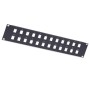 Pannello Patch Modulare 24 posti 2 HE Nero