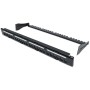 Pannello Patch Modulare 24 Porte Slim 1U Nero