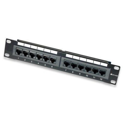Pannello Patch per Rack 10'' 12 Porte UTP Cat.6 1HE