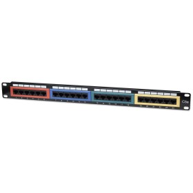 Pannello Patch UTP 24 porte Cat.5E Codifica Colorata
