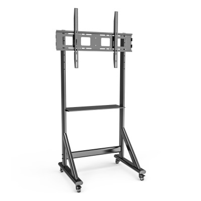 Supporto da Pavimento TV LCD/LED 55-100'' Altezza Regolabile con Mensola