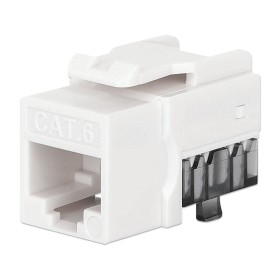 Frutto Keystone Slim Cat.6 per Cavo Rigido con Supporto Punch-Down 25 pz Bianco