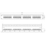 Pannello Patch UTP 24 Posti RJ45 Cat.6 con Barra Gestione Cavi