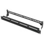 Pannello Patch UTP 24 Posti RJ45 Cat.6 con Barra Gestione Cavi
