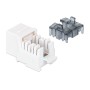 Frutto Keystone Slim Cat.6 per Cavo Rigido con Supporto Punch-Down 25 pz Bianco