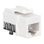 Frutto Keystone Slim Cat.6 per Cavo Rigido con Supporto Punch-Down 25 pz Bianco