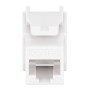 Frutto Keystone Slim Cat.6 per Cavo Rigido con Supporto Punch-Down 25 pz Bianco