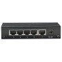 Switch Hub ethernet 10/100Mbps 5 porte desktop in metallo