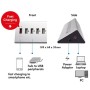 Hub USB 11 Porte in Alluminio con Ricarica Veloce