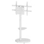 Supporto a Pavimento con Mensola Trolley TV LCD/LED/Plasma 37-86'' Bianco