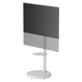 Supporto a Pavimento con Mensola Trolley TV LCD/LED/Plasma 37-86'' Bianco