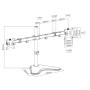 Supporto da scrivania per 2 Monitor 13-32'' con base