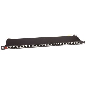 Pannello Patch STP 24 Posti RJ45 19'' 1U Cat.6A Nero