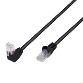 Cavo di Rete Patch Connettore Angolato 90&deg CCA Cat. 5E UTP 2m Nero