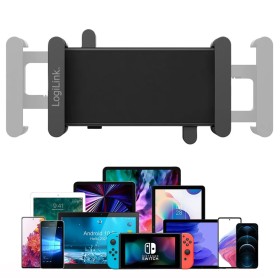 Supporto a Pinza VESA 75x75 per Smartphone e Tablet 4,7''-15'' 1kg max. Nero