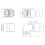 Accoppiatore RJ45 F/F 90&deg Cat.6A Schermato