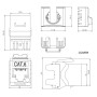 Kit 24 Frutti Cat.6 UTP 180&deg Keystone con Pinza Crimpatrice