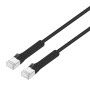 Cavo di rete Patch in Rame Cat. 6A F/FTP Pieghevole FlexiBoot Slim Nero 0,5 m